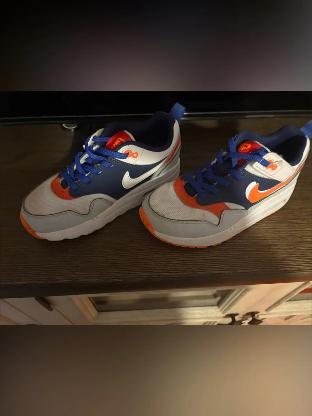 Nike Kids Blue, Orange & White Athletic Sneakers